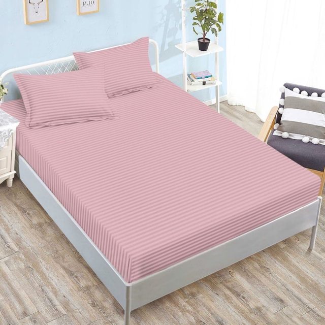 Husă damasc policoton universală, pentru saltea de 160x200cm / 180x200cm, cu două fețe de pernă