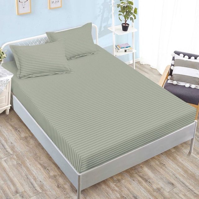 Husă damasc policoton universală, pentru saltea de 160x200cm / 180x200cm, cu două fețe de pernă